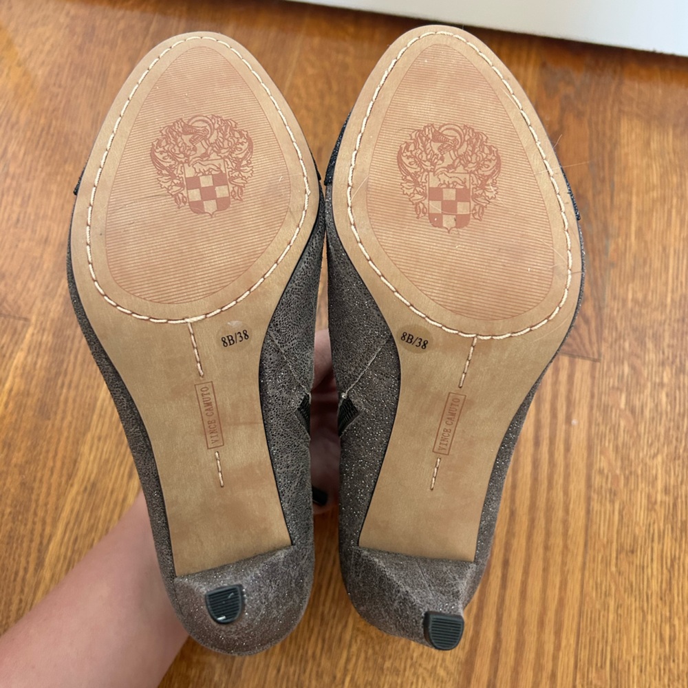 Vince Camuto Heeled Boots with Glittery Toe Caps - Picture 9 of 12